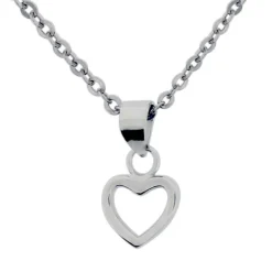 Halsband litet hjärta äkta silver