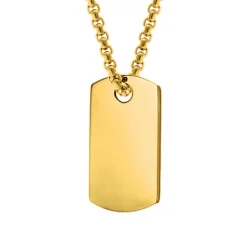 Halsband Matteo tag guldpläterat stål