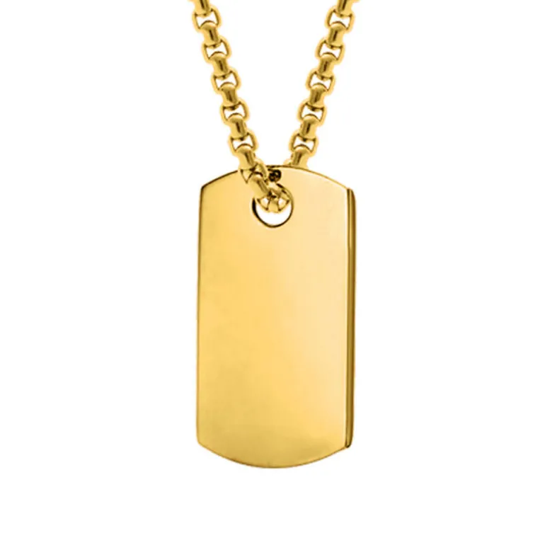 Halsband Matteo tag guldpläterat stål