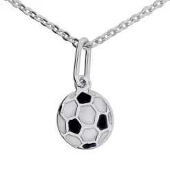 Halsband med fotboll äkta silver