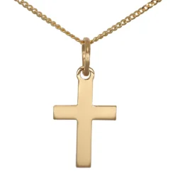 Halsband med guldkors äkta guld 18 karat