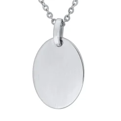 Halsband med oval berlock äkta silver