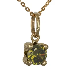 Halsband månadssten augusti äkta guld 18 karat