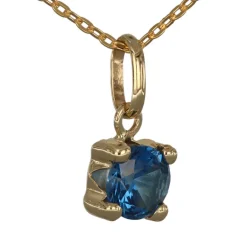 Halsband månadssten december äkta guld 18 karat