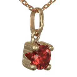 Halsband månadssten januari äkta guld 18 karat