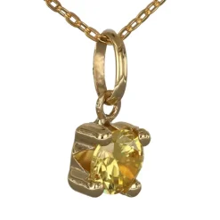 Halsband månadssten november äkta guld 18 karat