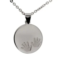 Halsband smycke med barnhänder äkta silver