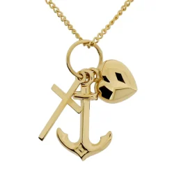 Halsband Tro Hopp och Kärlek äkta guld 18 karat