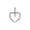 Hjärta i vitguld med diamant