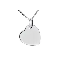 Hjärta på snedden i äkta silver