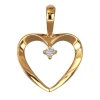 Hjärta smycke äkta guld 18 karat med diamant