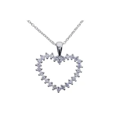 Hjärtsmycke med glitterstenar