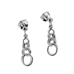 Hängande bismackörhängen äkta silver