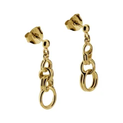 Hängande bismarckörhängen guldförgyllt silver