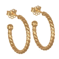 Hoops rope small äkta guld 9 karat