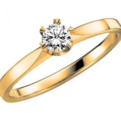 14K DONAU 0,25 ct Förlovningsring Vigselring