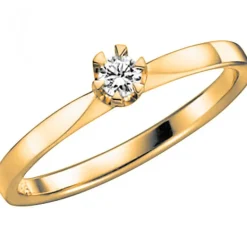 14K DONAU 0,10 ct Förlovningsring Vigselring