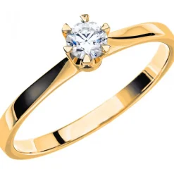 14K DONAU 0,20 ct Förlovningsring Vigselring