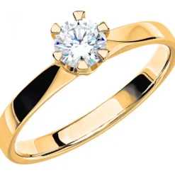 14K DONAU 0,40 ct Förlovningsring Vigselring