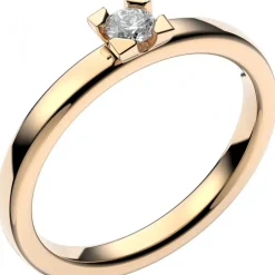 14K SEINE 0,12 Förlovningsring Vigselring