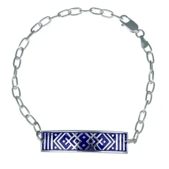 Krusbandsarmband blå