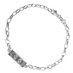 Krusbandsarmband mini oxiderat