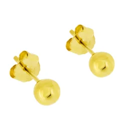 Kulor örhängen 4 mm guldpläterat äkta silver