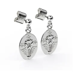 Kurbitsörhängen hängande silver