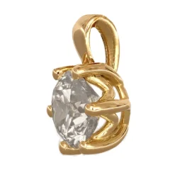 Labbodlad syntetisk diamant 0,74 carat smycke äkta guld 18 karat