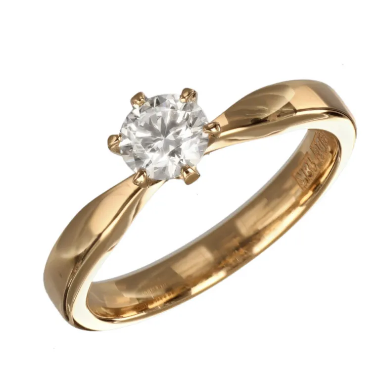 LERDAL GULD 18 KARAT LABBDIAMANT 0,50 CT