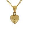 Litet guldhjärta med guldkedja äkta guld 18 karat