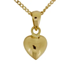 Litet guldhjärta med kedja barn äkta guld 18 karat