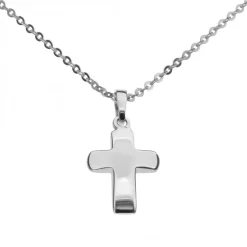 Litet silverkors halsband