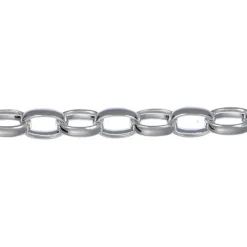 Lång kraftig silverkedja ovala öglor äkta silver