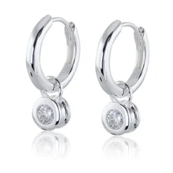 Älskad örhängen creol silver