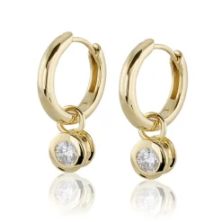 Älskad örhängen creoler guldförgyllt silver