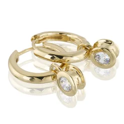 Älskad örhängen creoler guldförgyllt silver