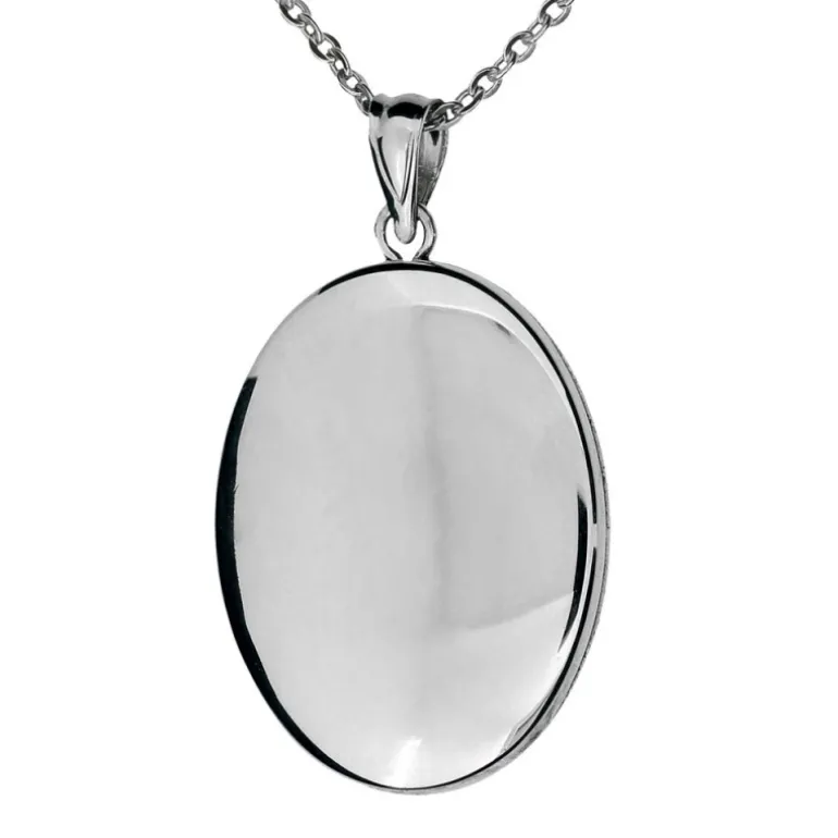 Medaljong stor silver