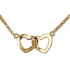 Mi Amor halsband två hjärtan äkta guld 18 karat