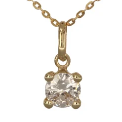 Månadssten halsband april äkta guld 9 karat