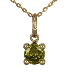 Månadssten halsband augusti äkta guld 9 karat