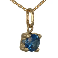 Månadssten halsband december äkta guld 9 karat