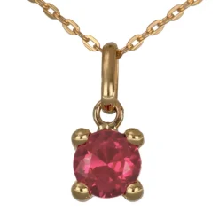 Månadssten halsband juli äkta guld 9 karat