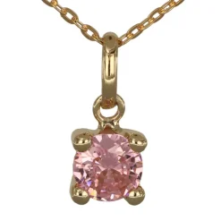 Månadssten halsband oktober äkta guld 9 karat