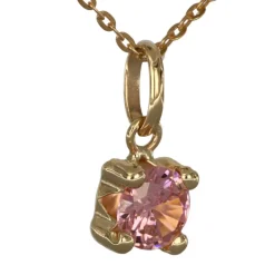 Månadssten halsband oktober äkta guld 9 karat