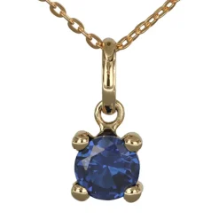 Månadssten halsband september äkta guld 9 karat