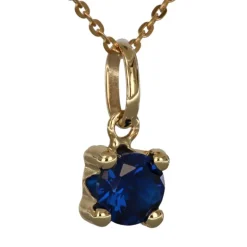 Månadssten halsband september äkta guld 9 karat