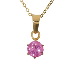 Månadssten oktober guldförgyllt silver