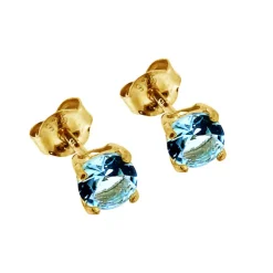 Månadsstenar örhängen mars guldförgyllt silver