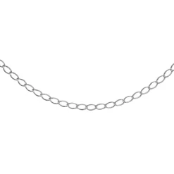 Mycket tunn gles pansarkedja äkta silver 45 cm